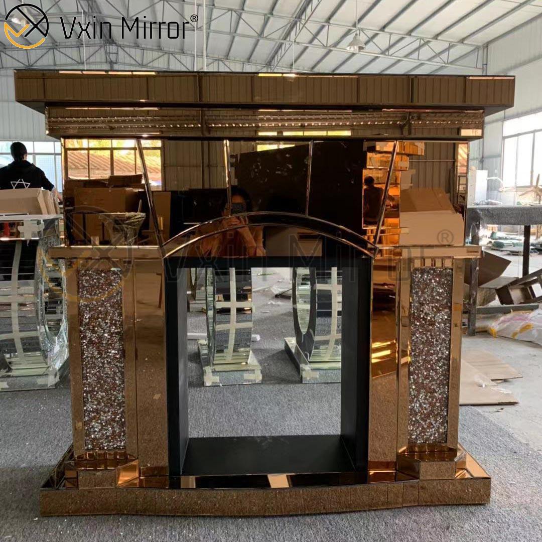 diamond fireplace glass زجاج الموقد الماس