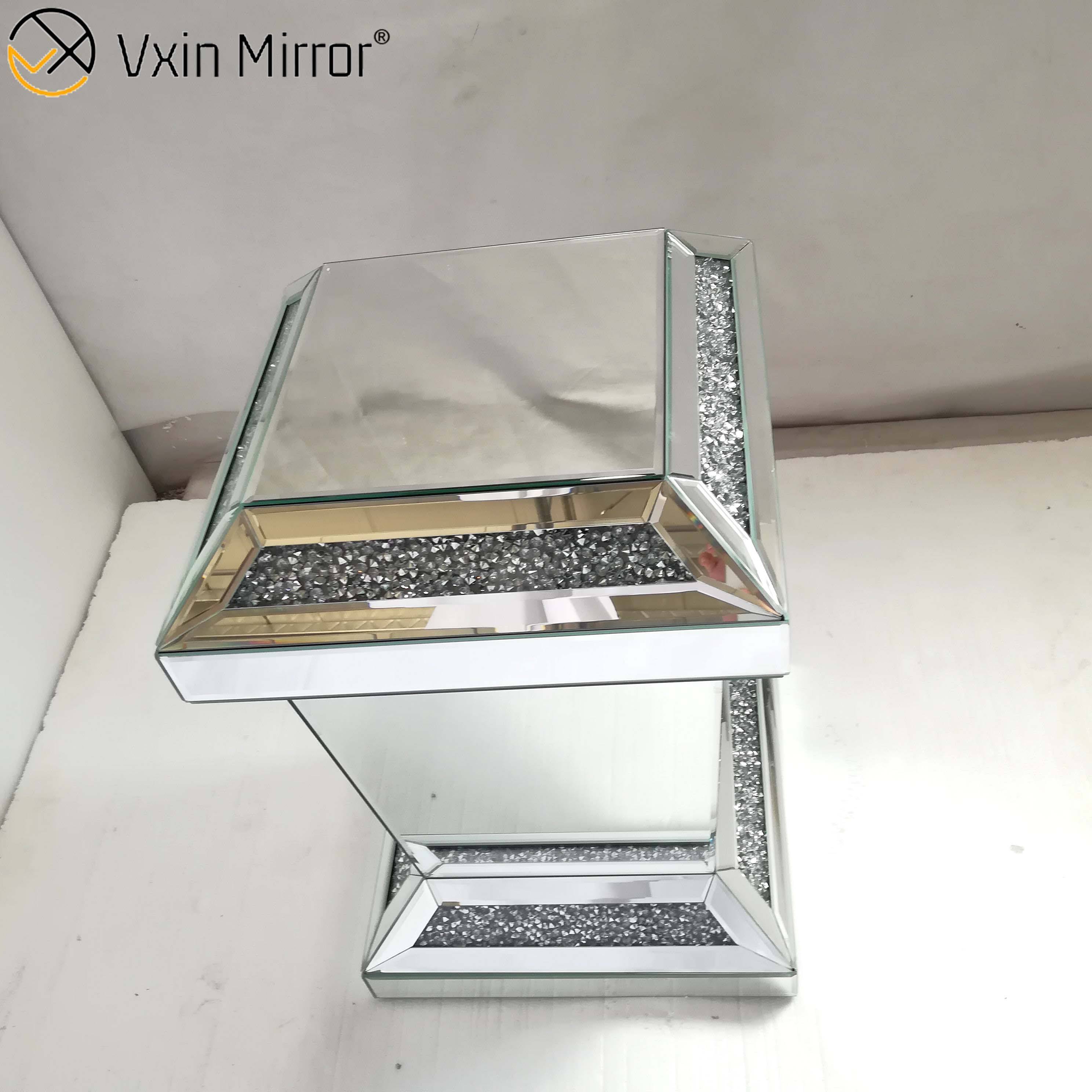 mirrored table stand suporte de mesa espelhado
