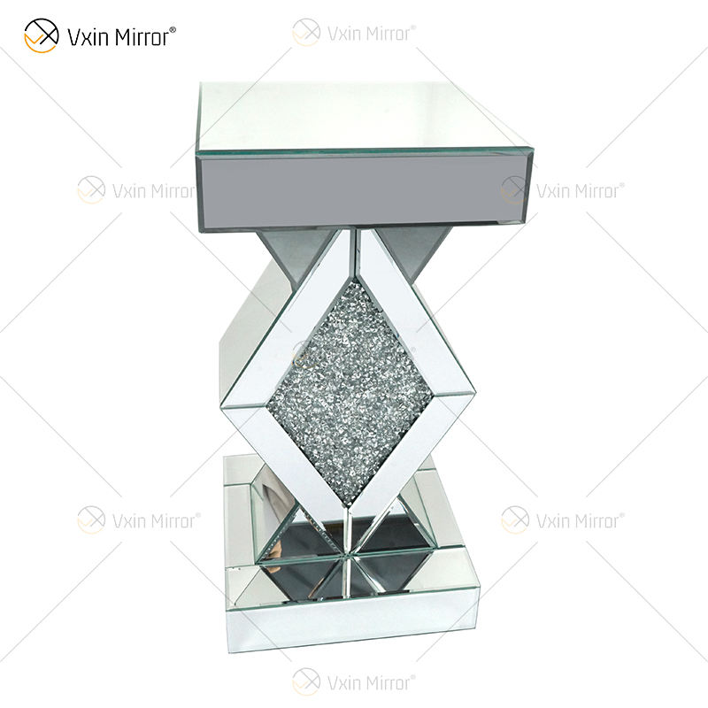 mirrored bed side tables mesas laterais da cama espelhada