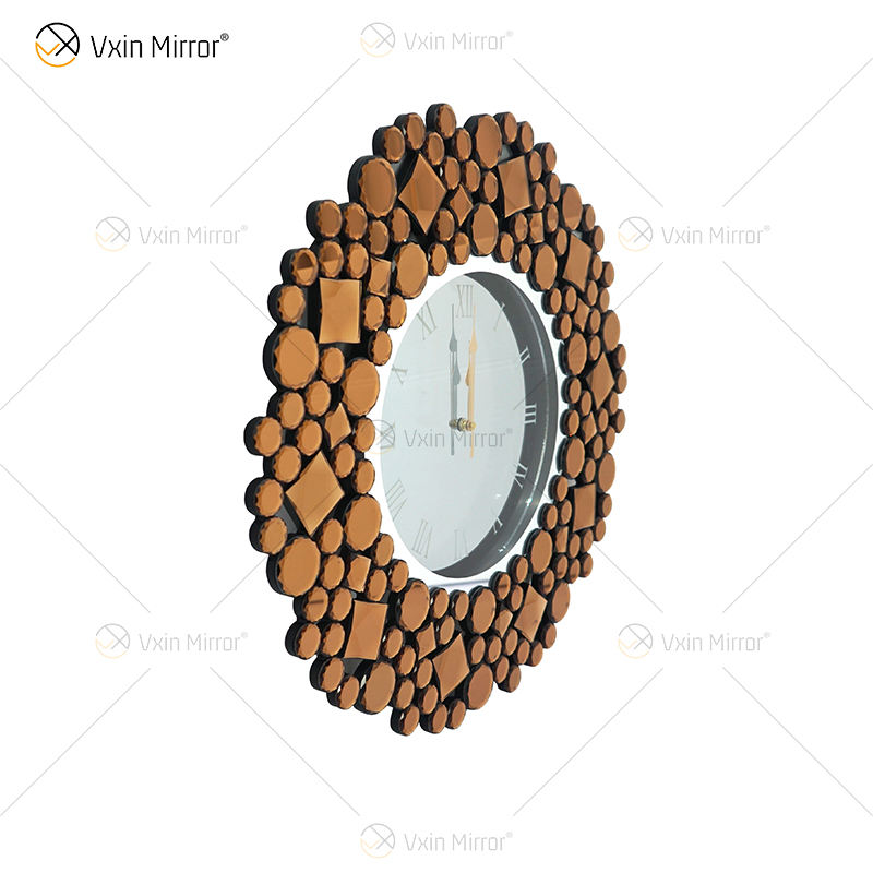 mirror with clock espelho com relógio
