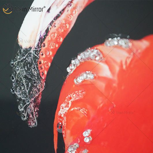 crystal peacock wall art Arte da parede de pavões de cristal