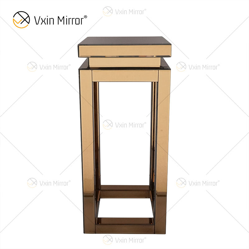 mirror pedestal side table mesa lateral do pedestal espelho