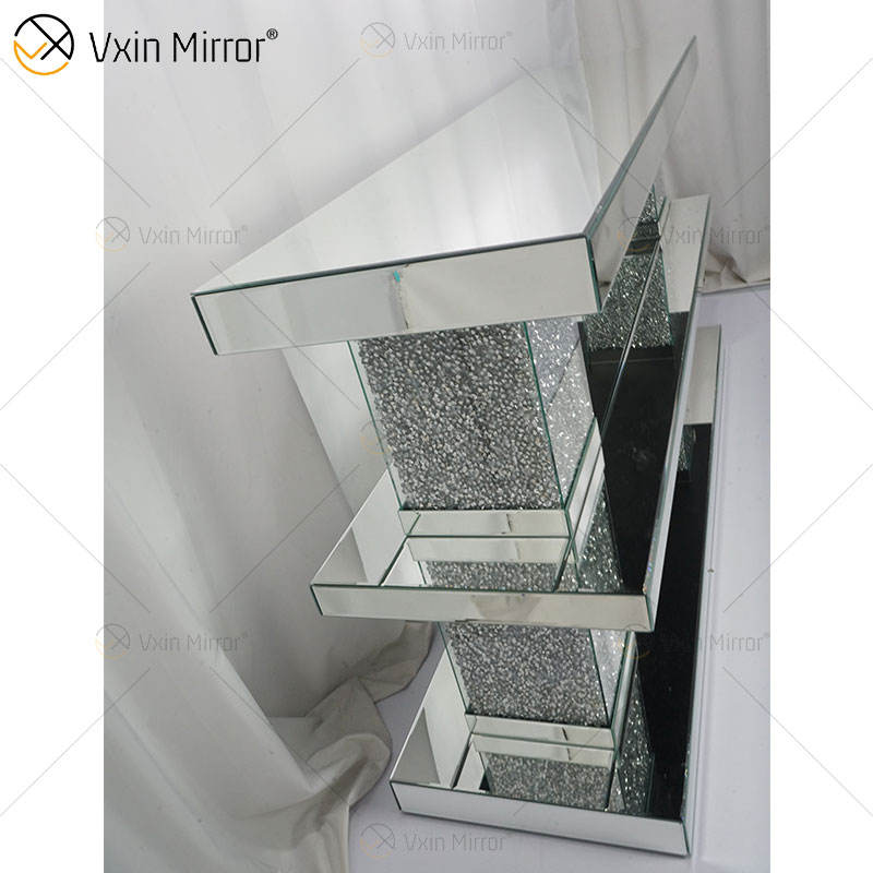 glam mirrored coffee table mesa de café con espejo glamorosa