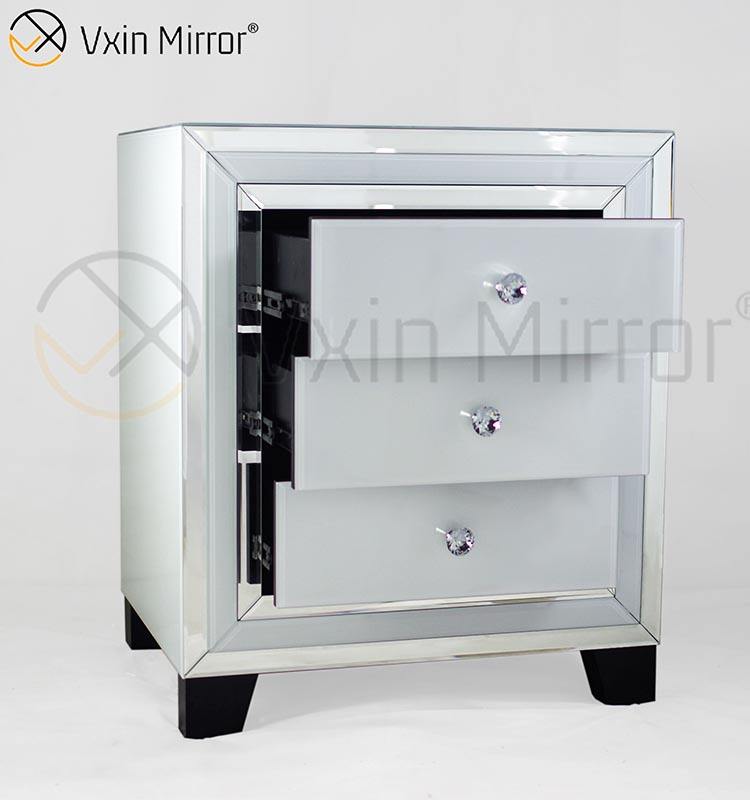 mirrored nightstand canada mesita de noche reflejada Canadá