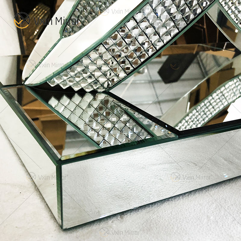 mirrored side table mesa auxiliar con espejo