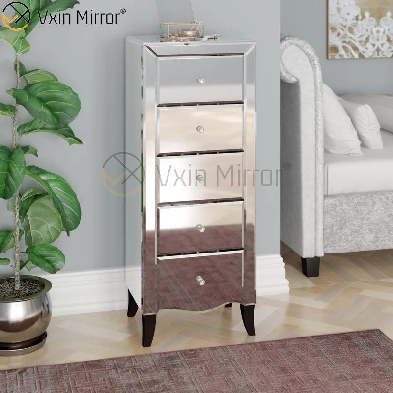 mirrored dresser and nightstands зеркальный комод и тумбочки