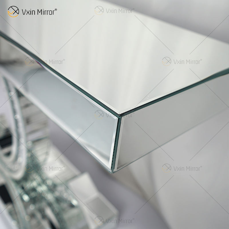 overstock mirrored console table Tabela de console espelhada excessiva