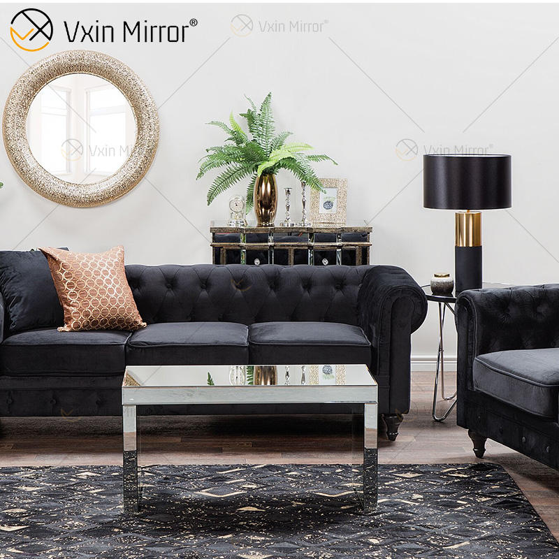 round glass coffe table Mesa de café de vidrio redondo