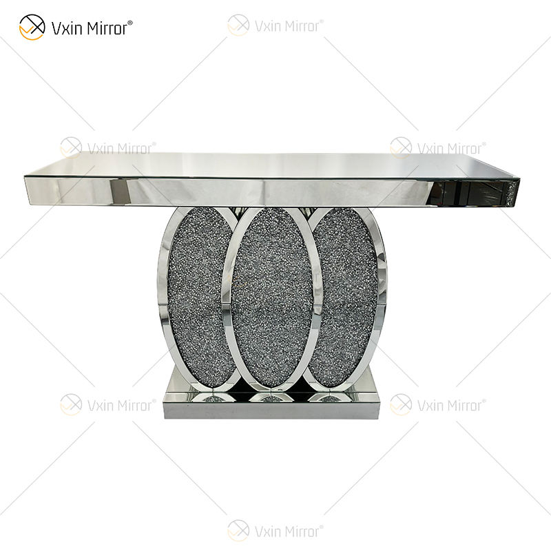 mirrored hallway console table зеркальный консольный стол прихожа