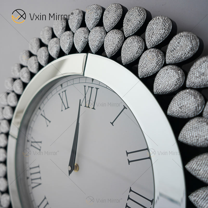 large mirror clock Большие зеркальные часы