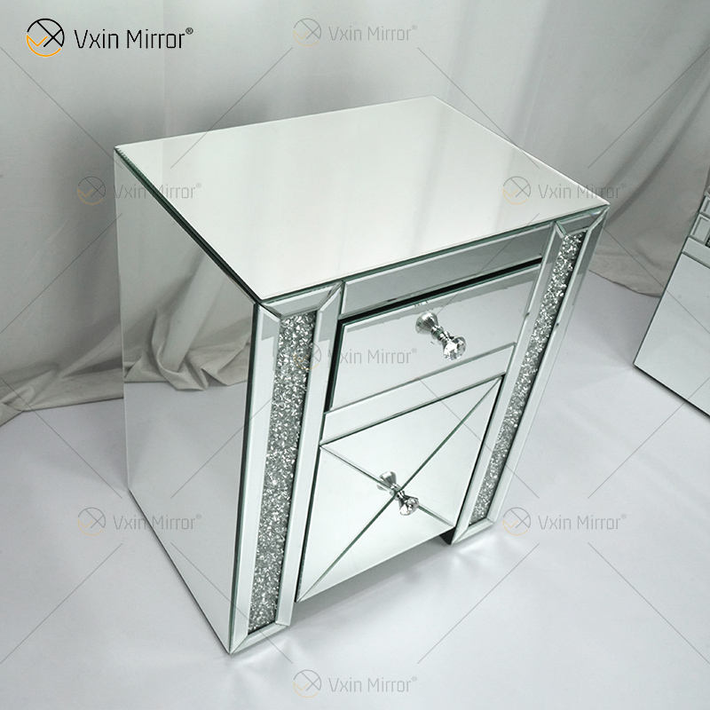 floating mirrored nightstand Плавающая зеркальная тумбочка
