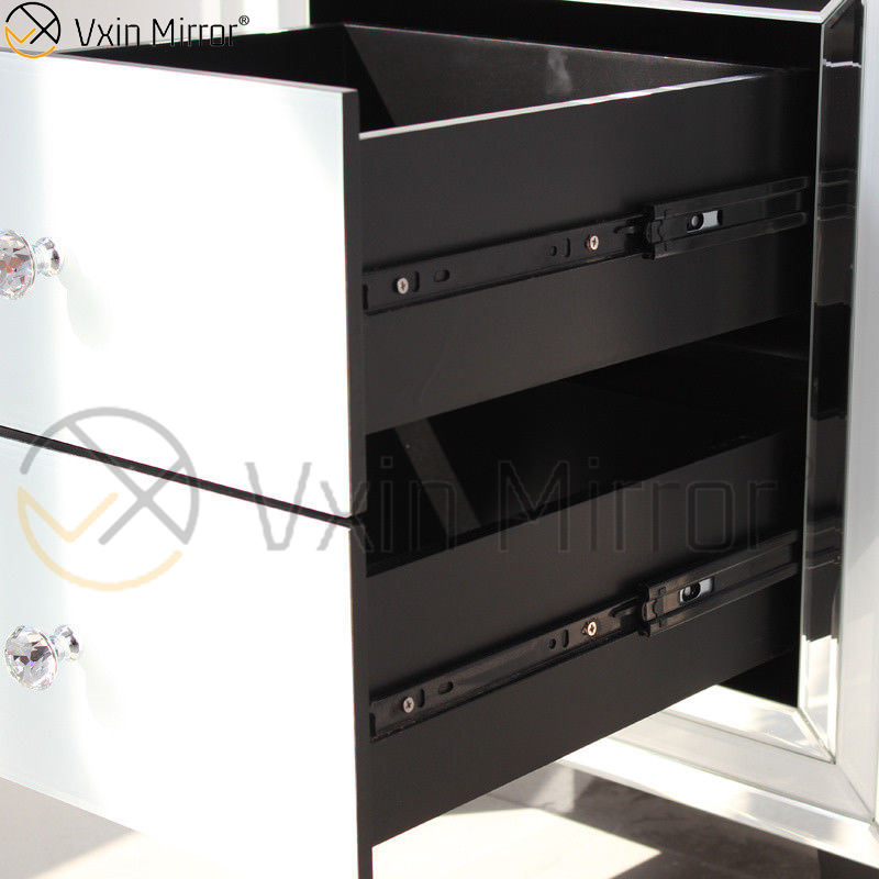 smoked mirror bedside table mesa de espejo ahumado