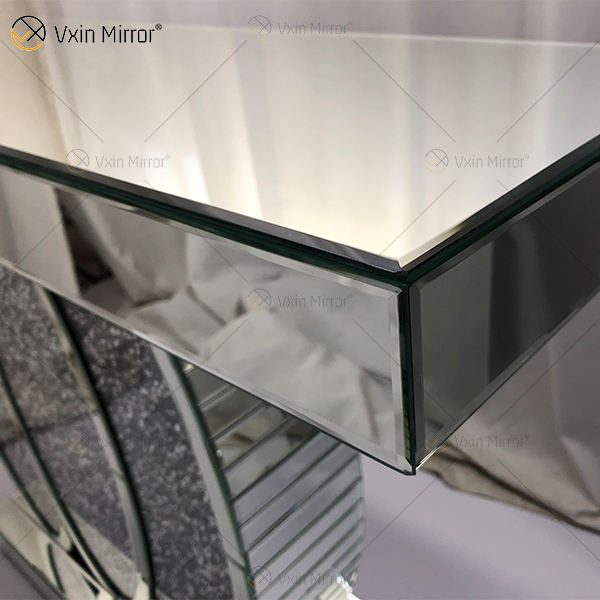 round mirror over console table круглый зеркал над консольным столом