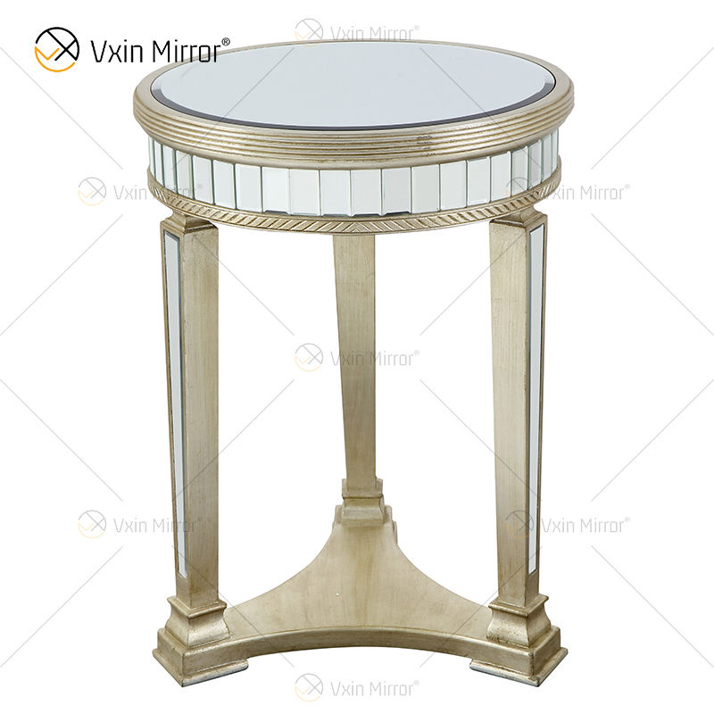 mirrored coffee table set of 3 مجموعة طاولة القهوة النسائية من 3