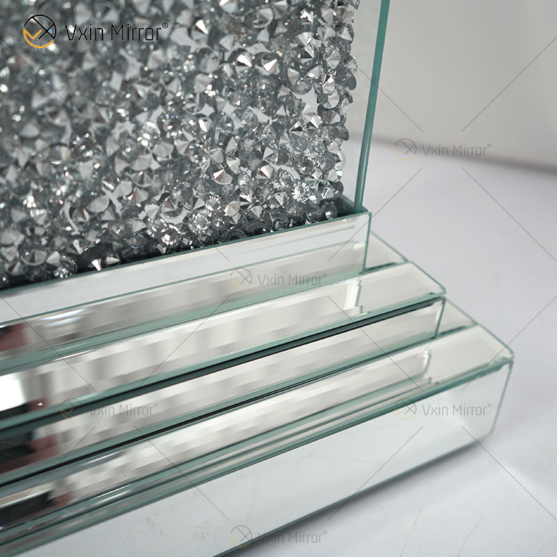 silver mirrored coffee table mesa de café espelhada prateada