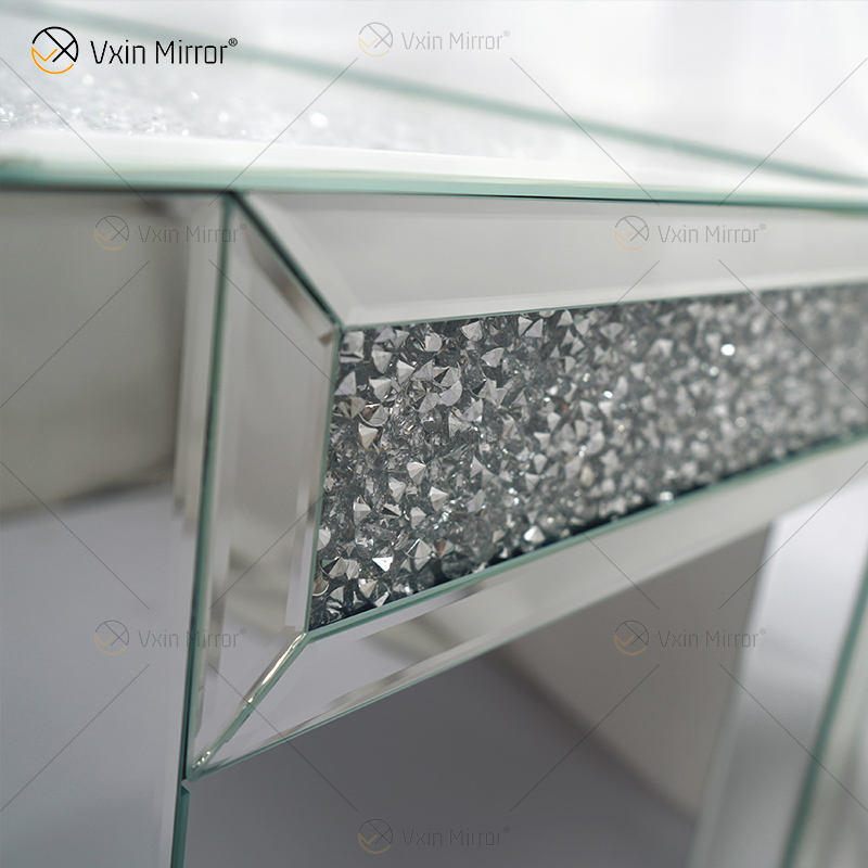 mirrored coffee table gold Mesa de café con espejo oro