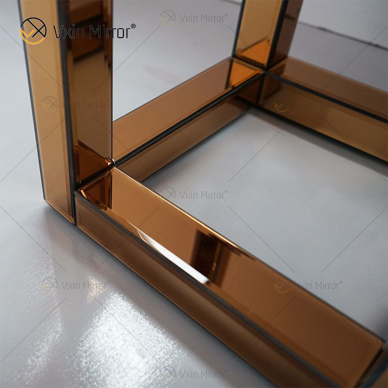 gold mirrored end tables Gold espelhado mesas finais