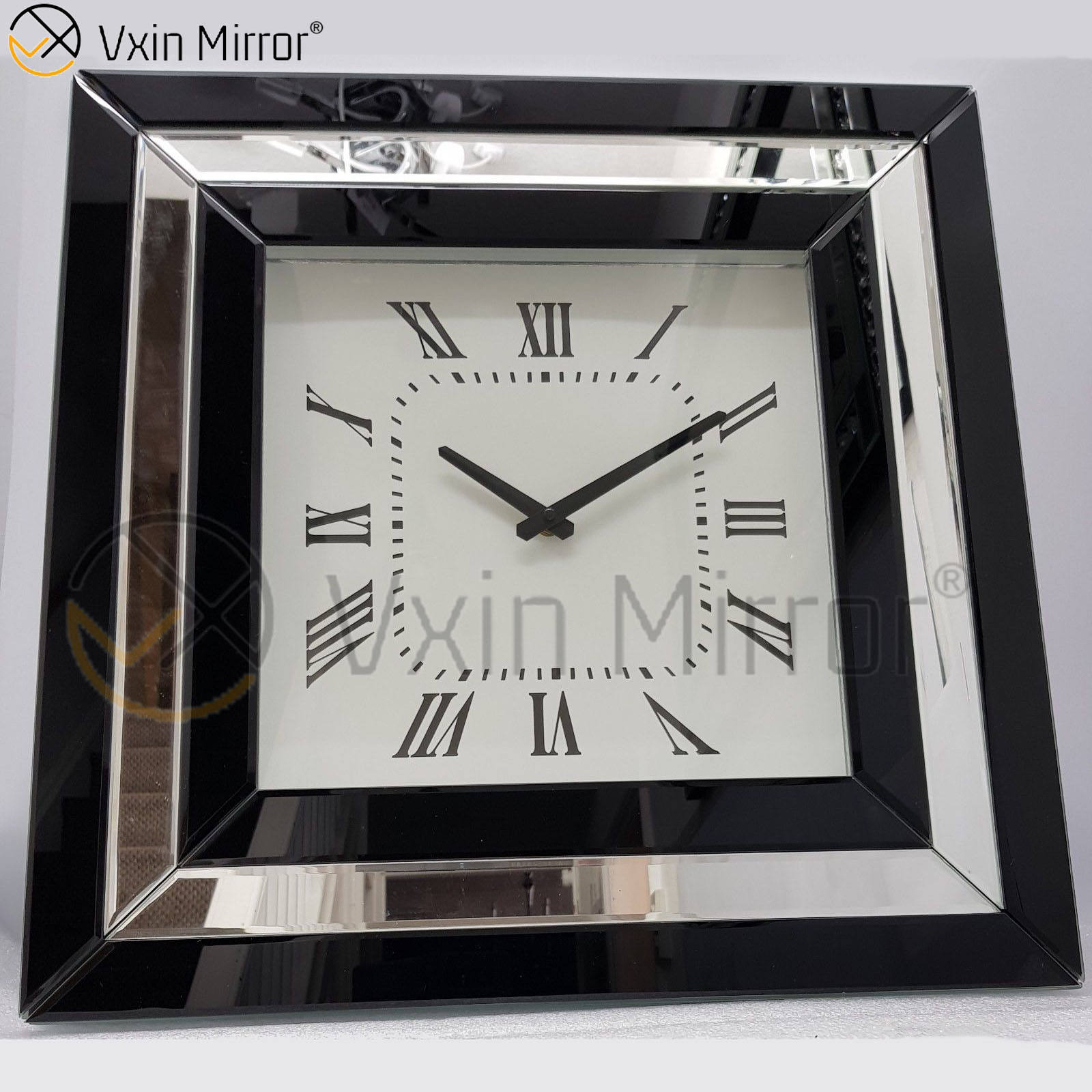 wall mirrored clock настенные зеркальные часы