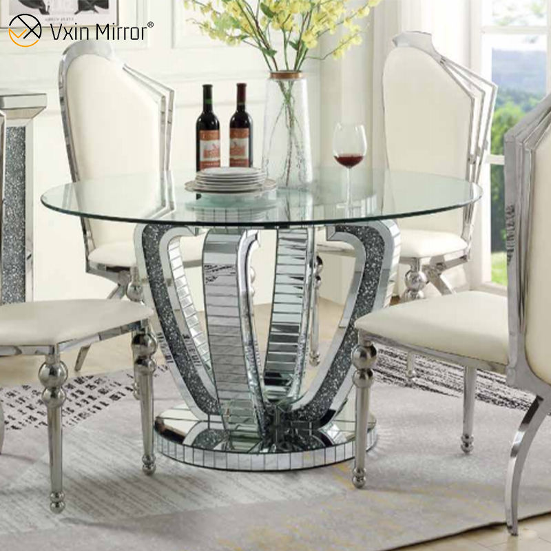 tall glass dining table Mesa de comedor de vidrio alto
