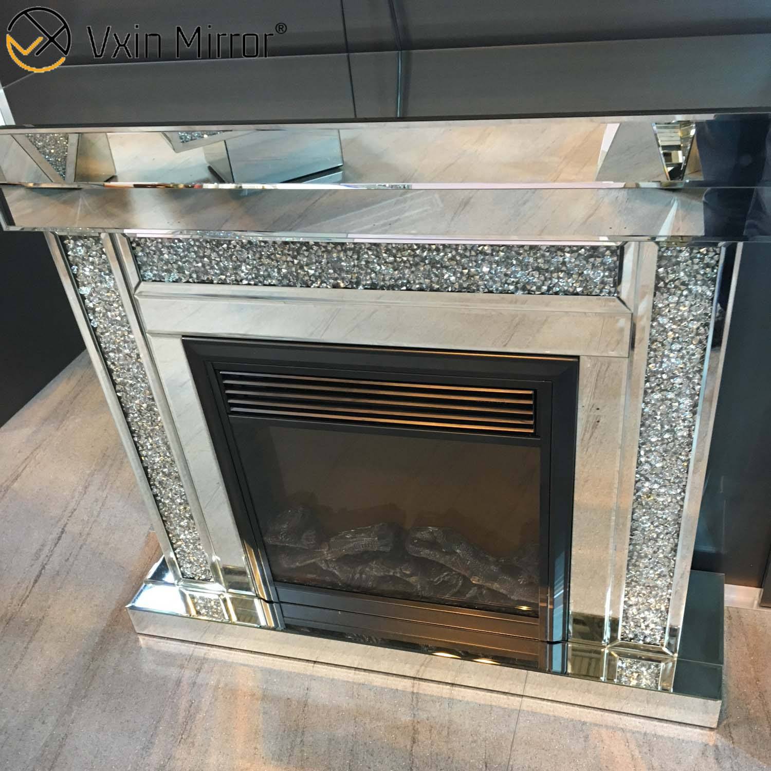 mirrored fireplace lareira espelhada
