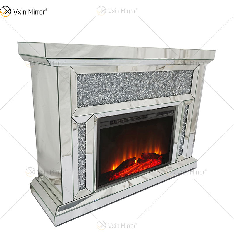 mirrored fire surround Spiegeltes Feuerumfang