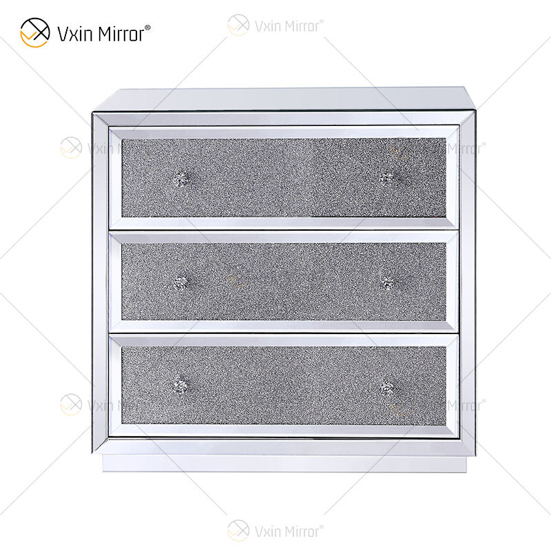 black mirror nightstand mesa de cabeceira preta do espelho