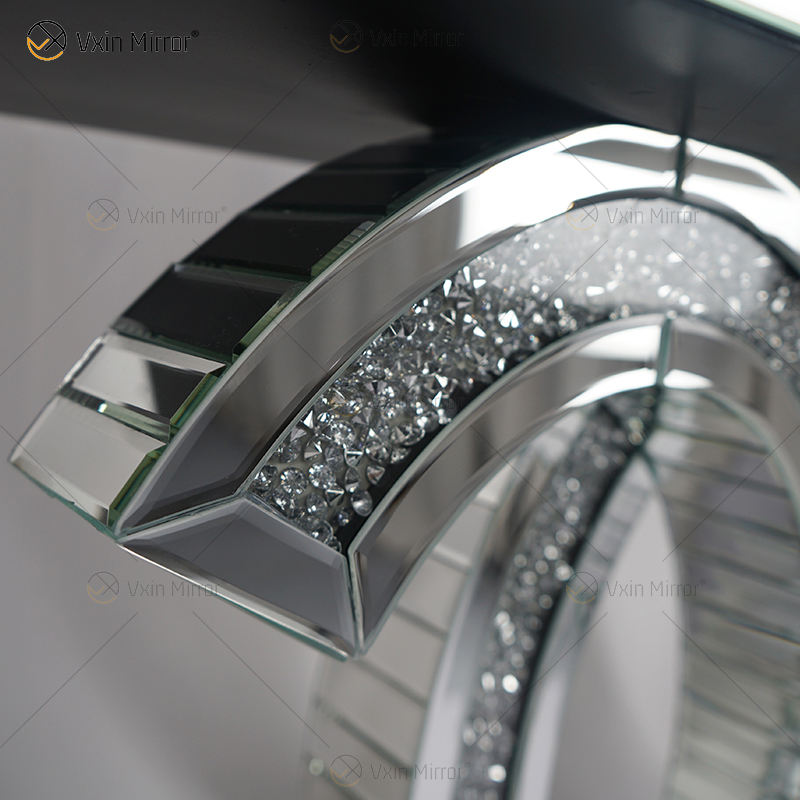narrow mirrored table mesa espelhada estreita