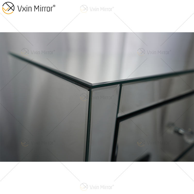 black mirrored bedside table Черное зеркальное прикроватное стол