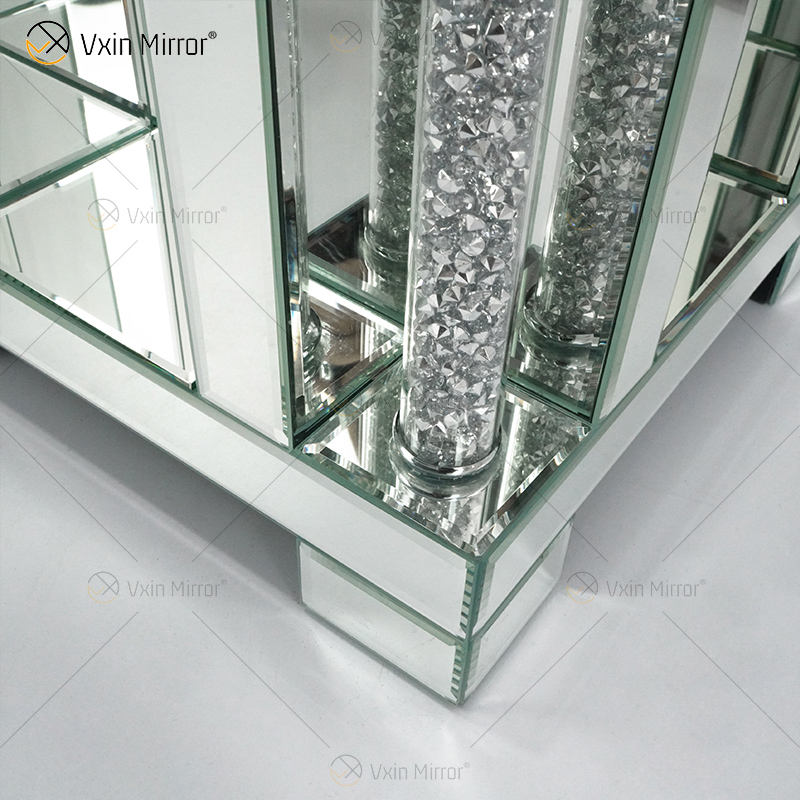 mirrored coffee table and end tables Spiegelte Couchtisch und Endtische