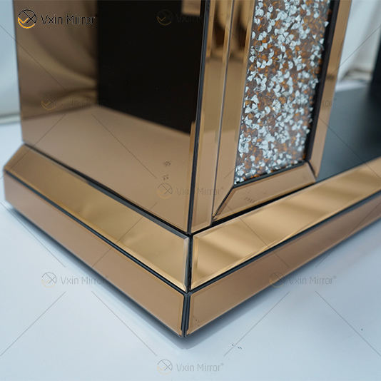 crushed glass fireplace مدفأة زجاجية محطمة