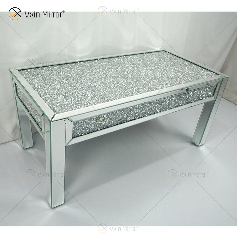 mirrored glass coffee tables mesas de café con espejo de vidrio