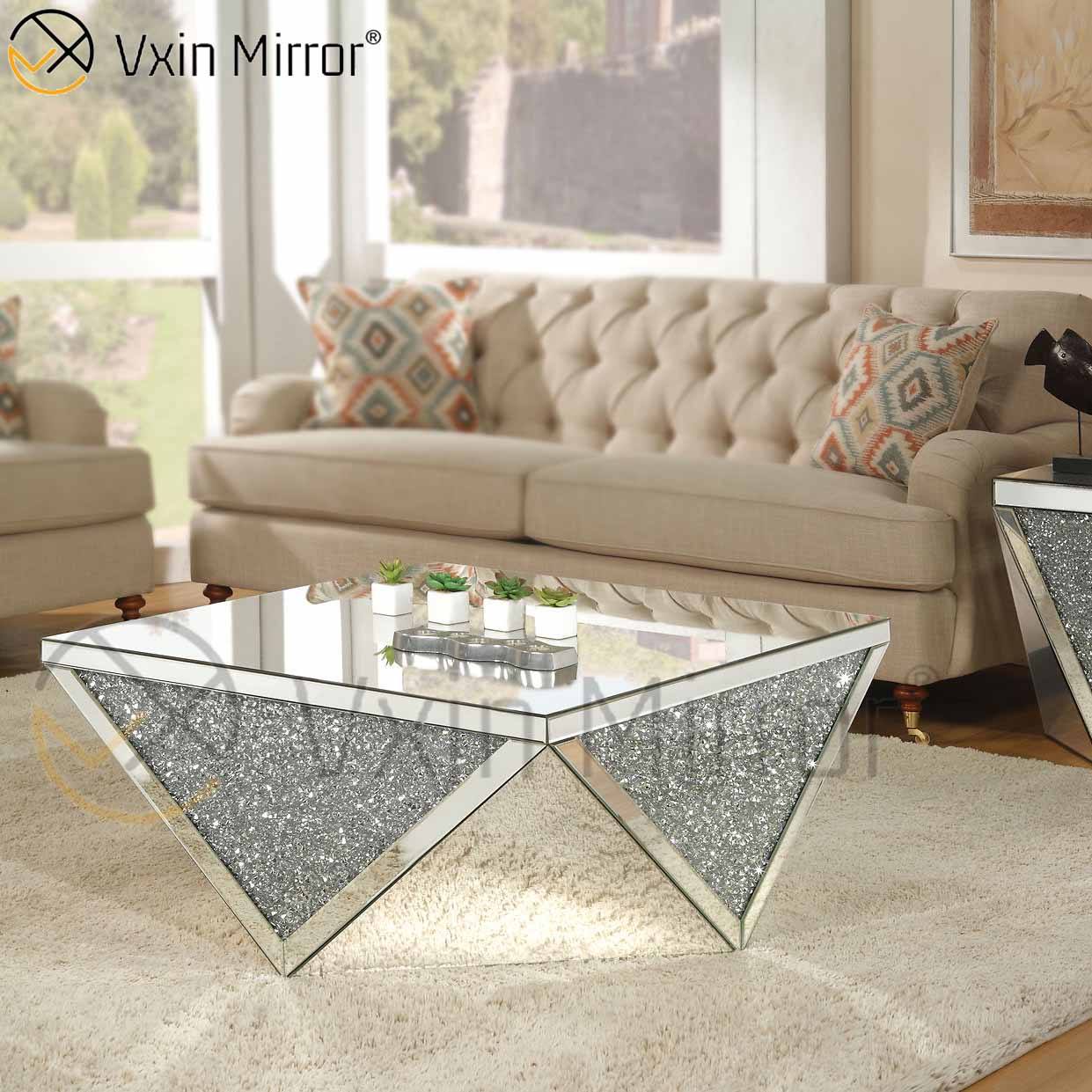 mirrored end tables Mesas finales reflejadas