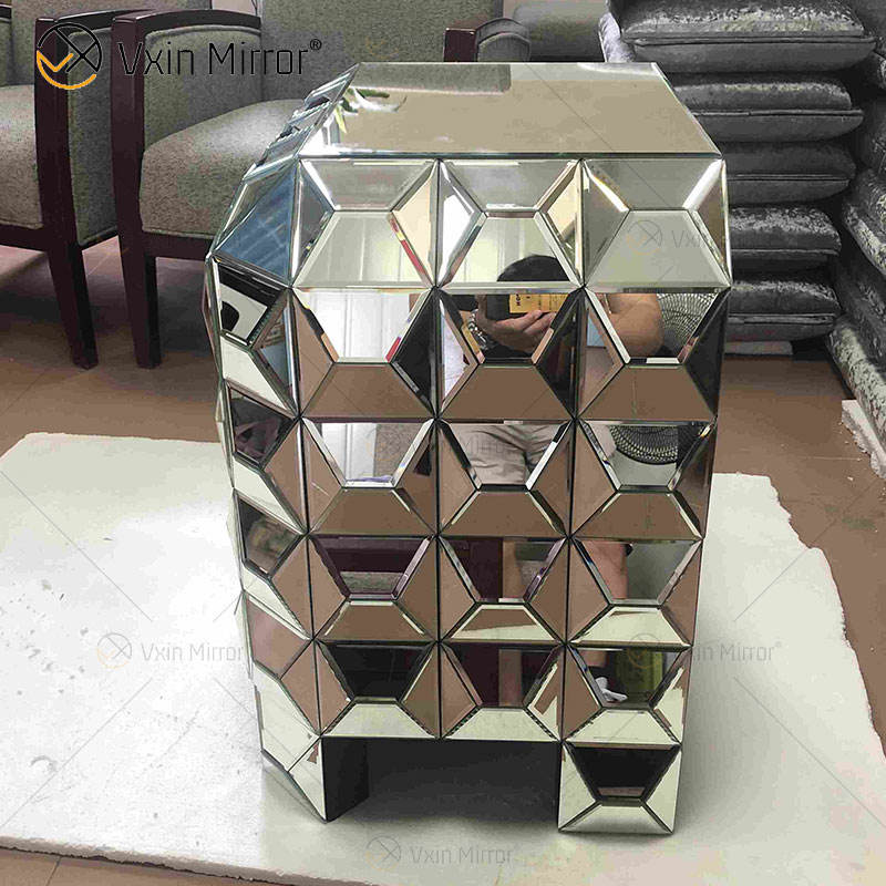 gold mirrored end tables Mesas finales de oro reflejado