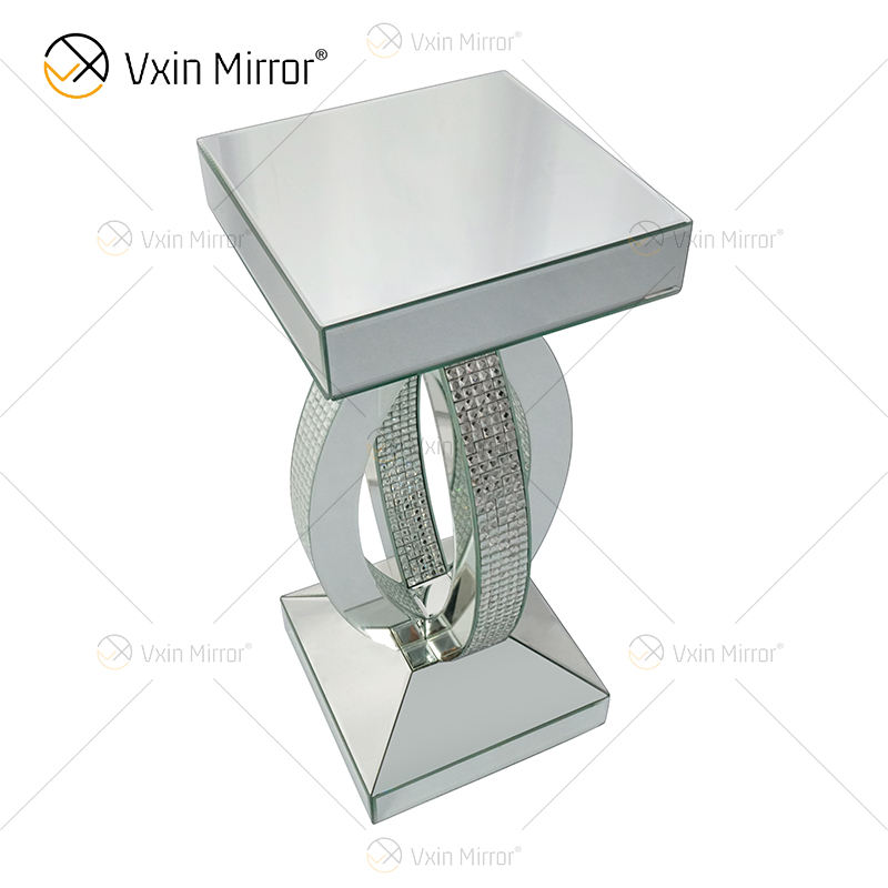 mirrored coffee table with drawers mesa de café con espejo con cajones