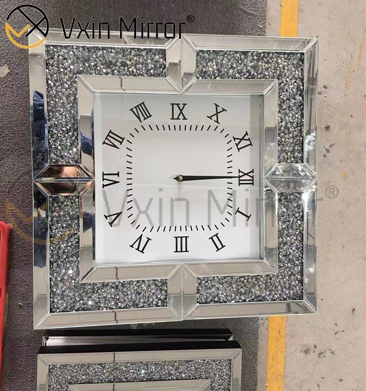 glass mirrored wall clocks Стеклянные настенные часы