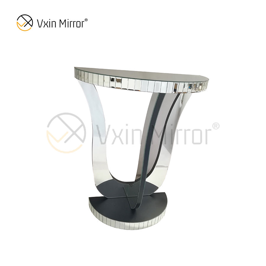 mirrored accent table mesa de acento reflejado