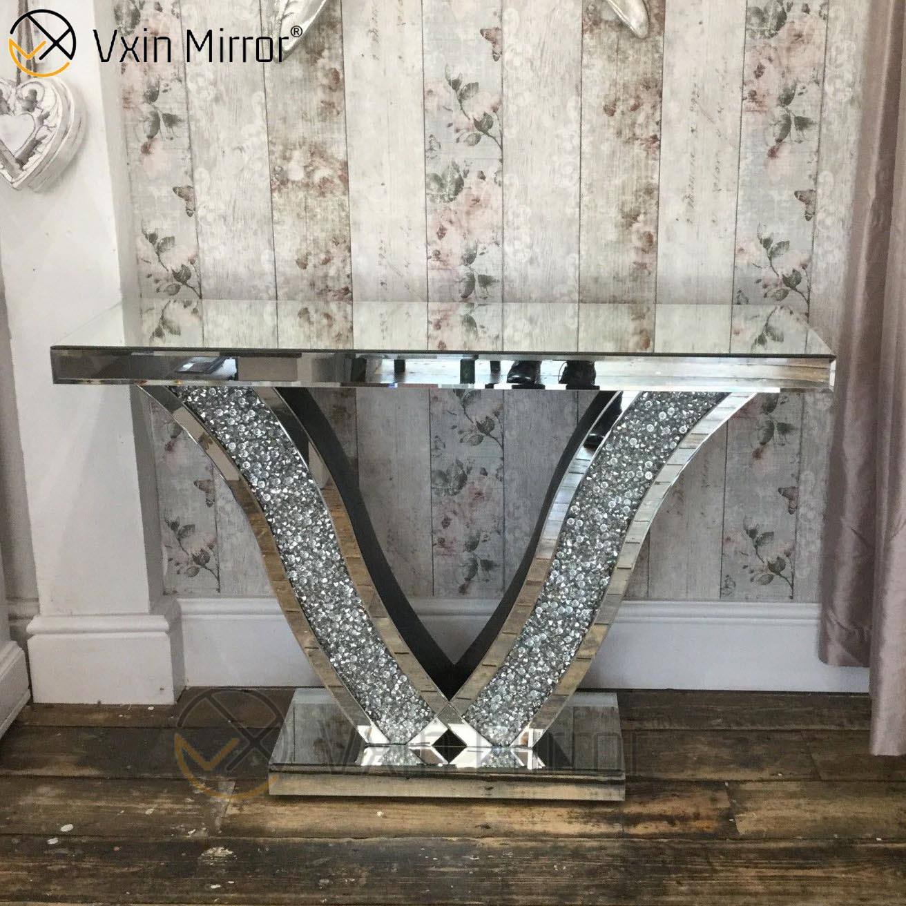 mirrored console table walmart Tabela de console espelhada Walmart
