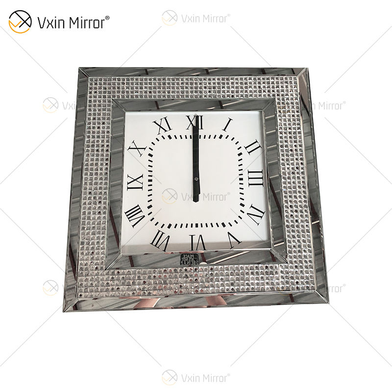 large mirror clock Большие зеркальные часы