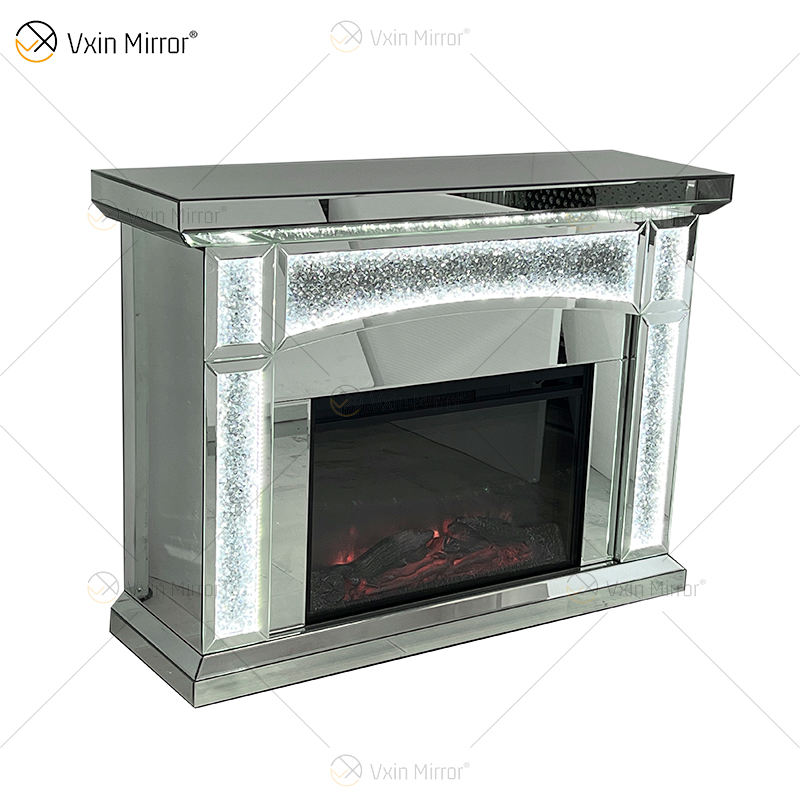 mirrored fireplace موقد عكس