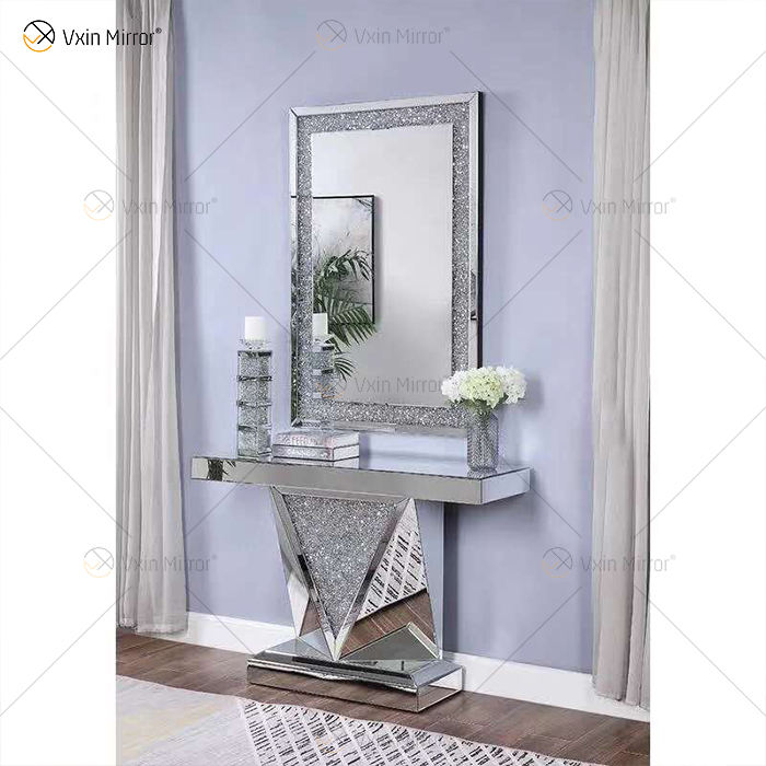 mirrored table vanity tocador de mesa con espejo