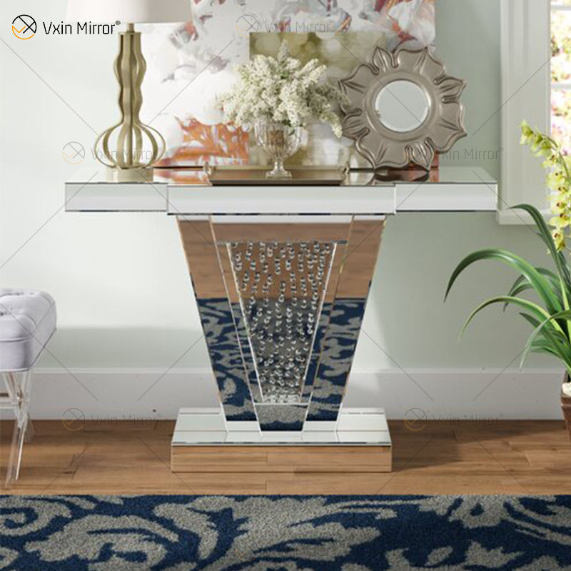 entryway table and mirror mesa de entrada e espelho