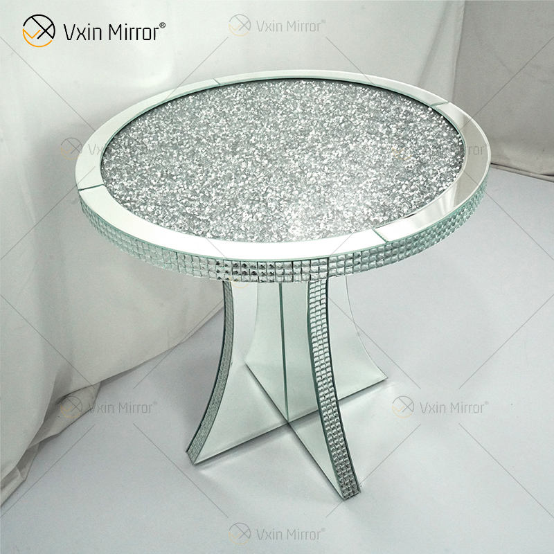 glass mirror end tables Mesas finales de espejo de vidrio