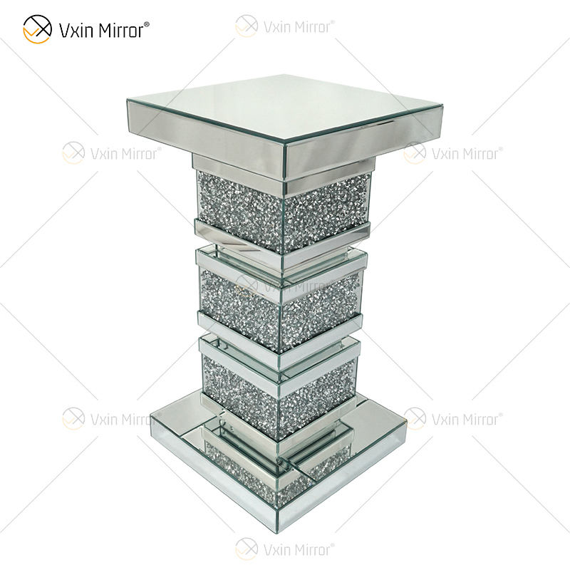 mirrored top side table mesa lateral espelhada