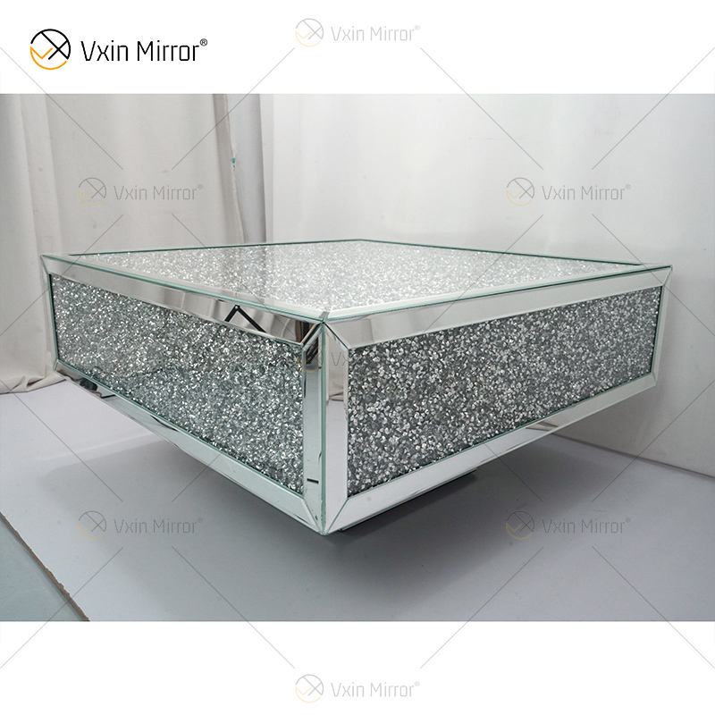 mirrored coffee table decor decoración de la mesa de café con espejo