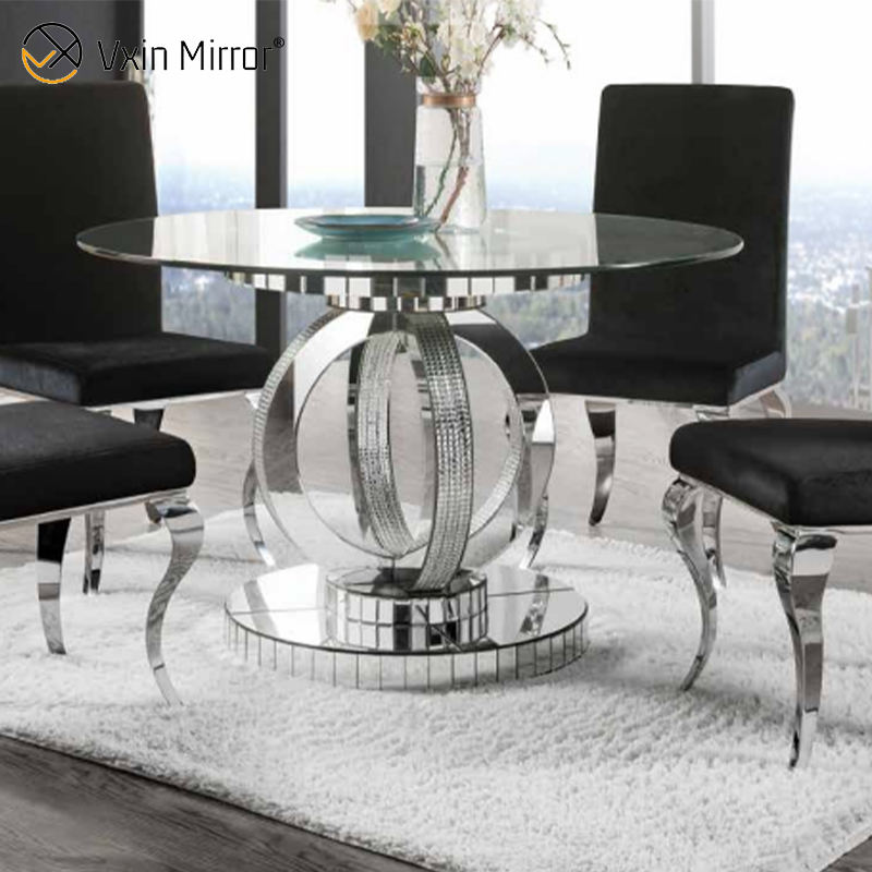 small glass round table mesa redonda de vidrio pequeño