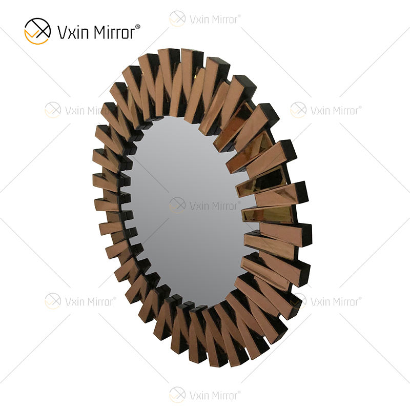 black circular mirror Schwarzer kreisförmiger Spiegel
