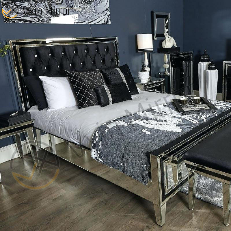 mirrored king headboard cabecera de rey reflejado