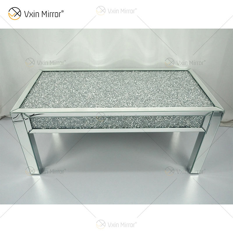 mirrored end table with drawer mesa de fin de espejo con cajón