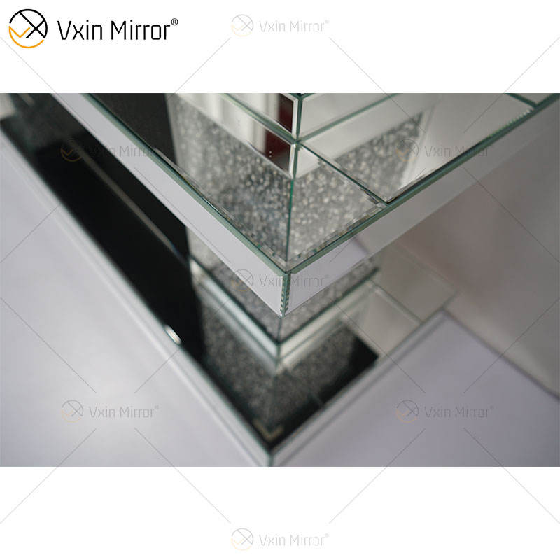 black mirror coffee table Mesa de café de espejo negro