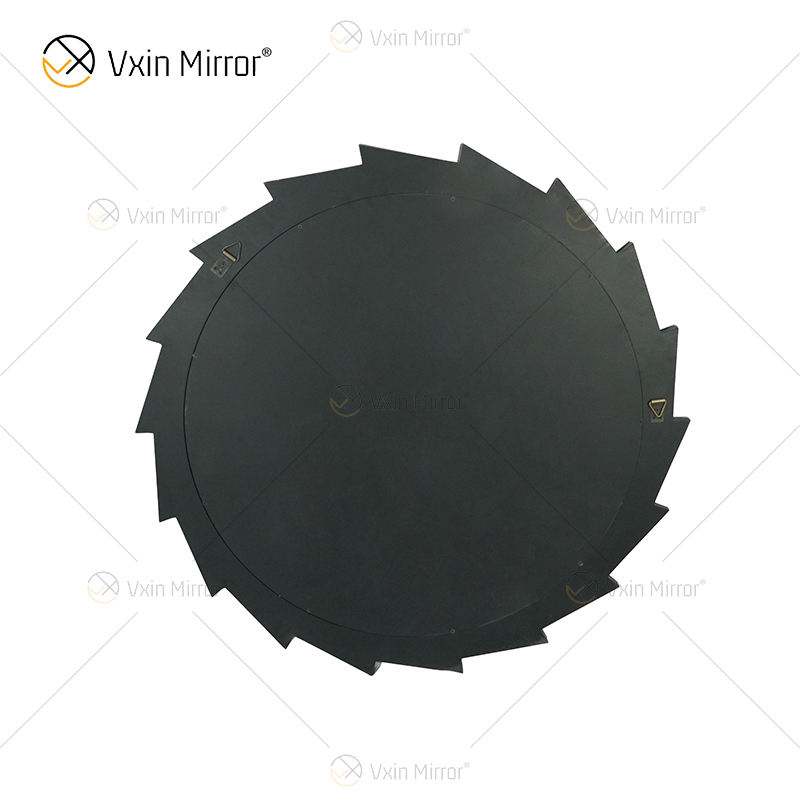 large black round mirror مرآة جولة أسود كبيرة